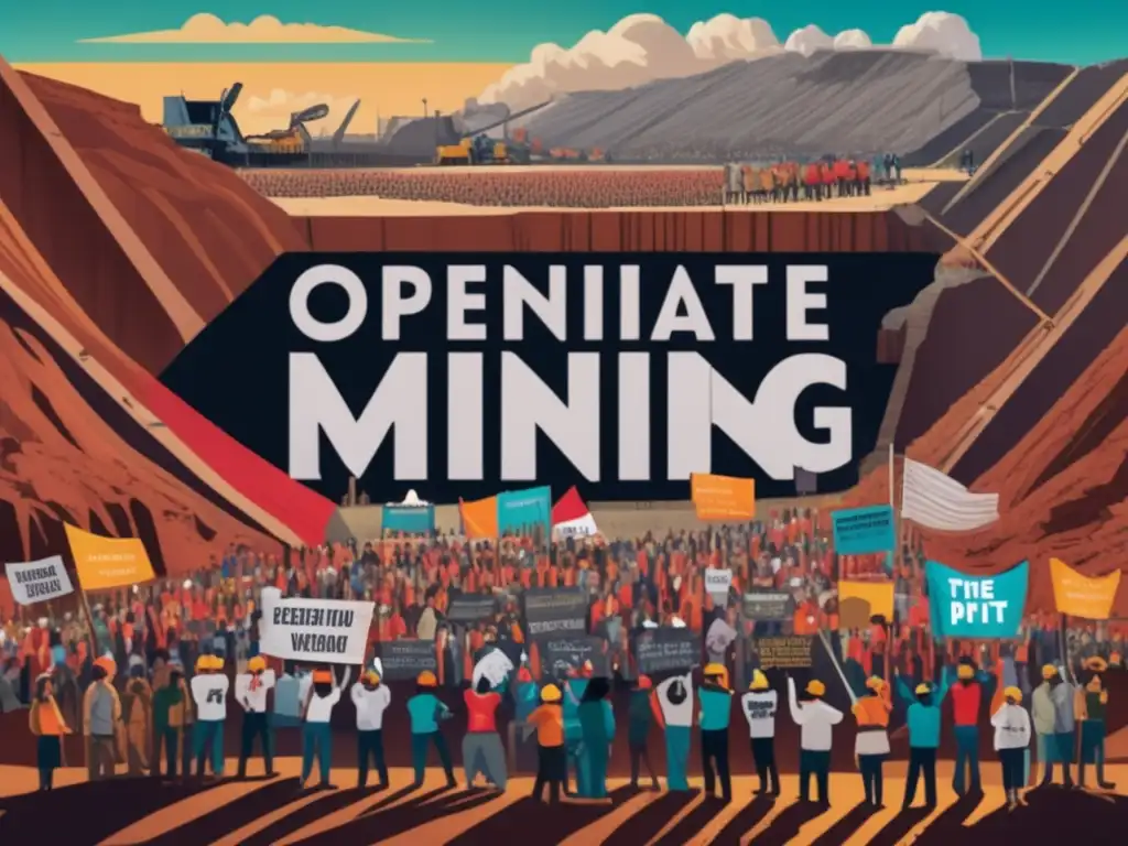 Activistas en contra de la minería en una imagen 8k detallada