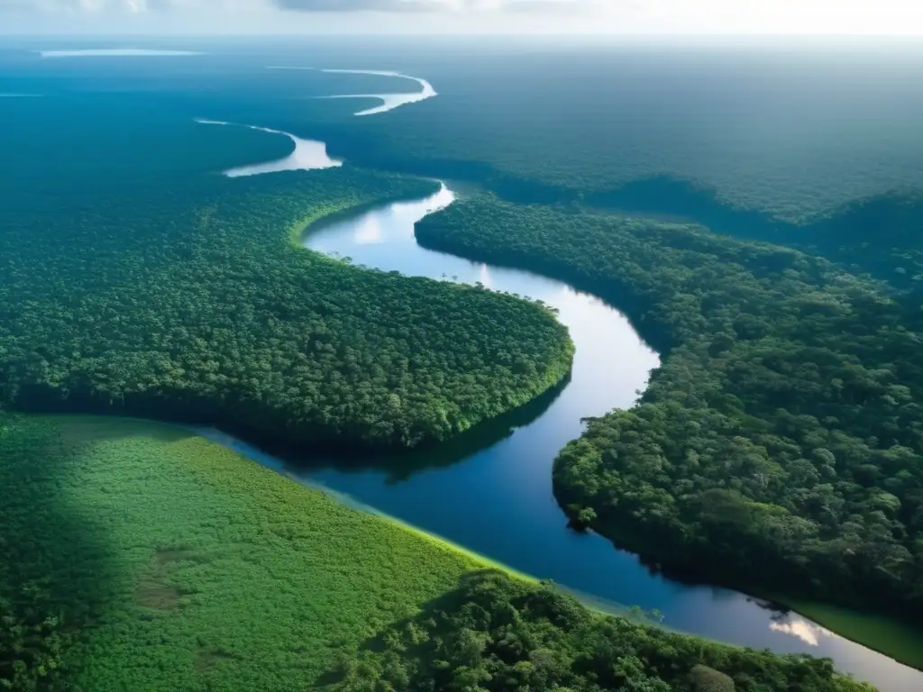 Importancia regulación minera: Amazonía exuberante, río cristalino y riqueza natural preservada