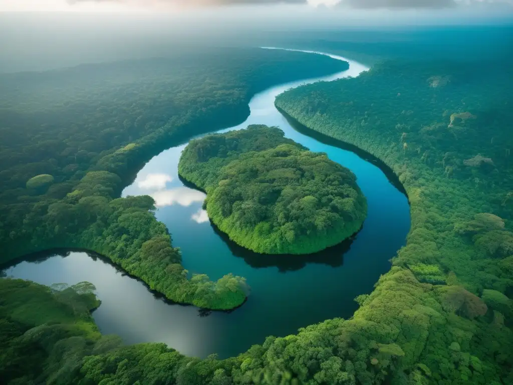 Impacto ambiental de la minería en la Amazonía: imagen de la exuberante belleza y riqueza natural de la selva amazónica