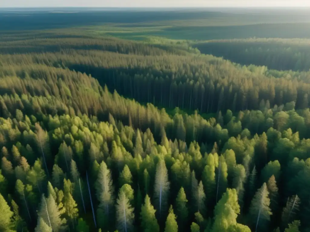 Paisaje de bosques boreales en Finlandia: conservación y serenidad