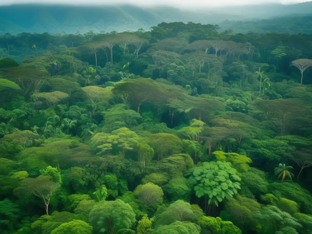 Canopy de selva tropical, resalta la importancia de la geología en la conservación de recursos