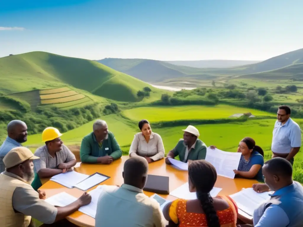 Estrategias sostenibles para minería responsable en paisaje verde y diversidad colaborativa