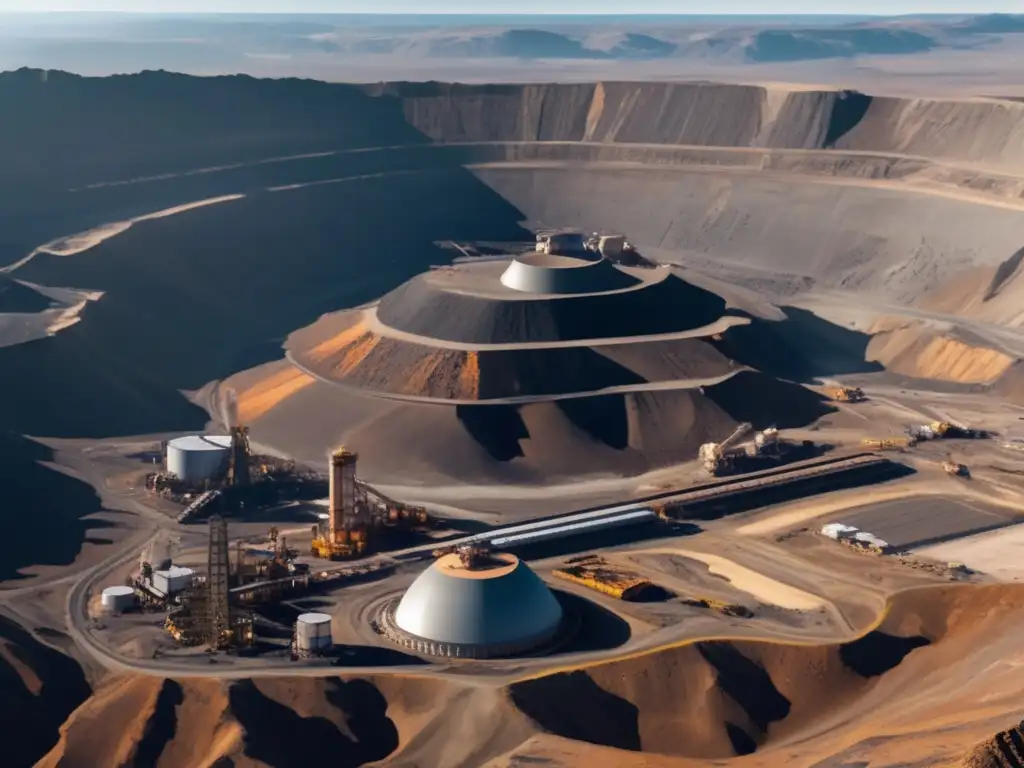 Vista panorámica aérea de complejo minero en América: Transparencia en la minería y cambios en la industria