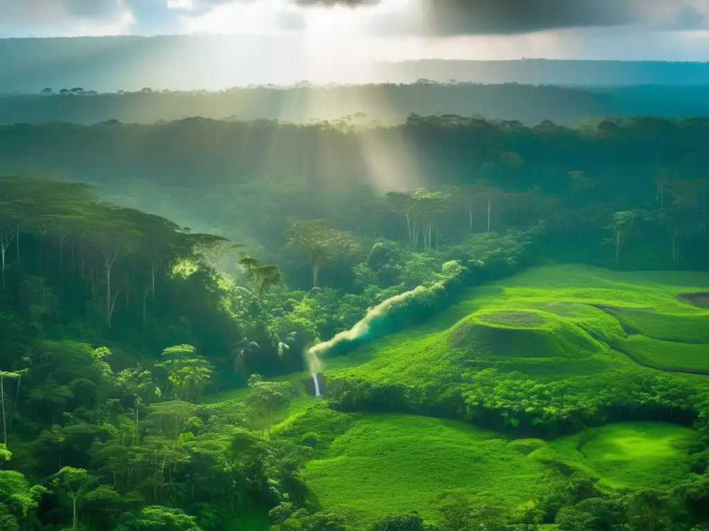 Impacto ambiental de la minería en la Amazonía: contraste entre belleza natural y maquinaria imponente