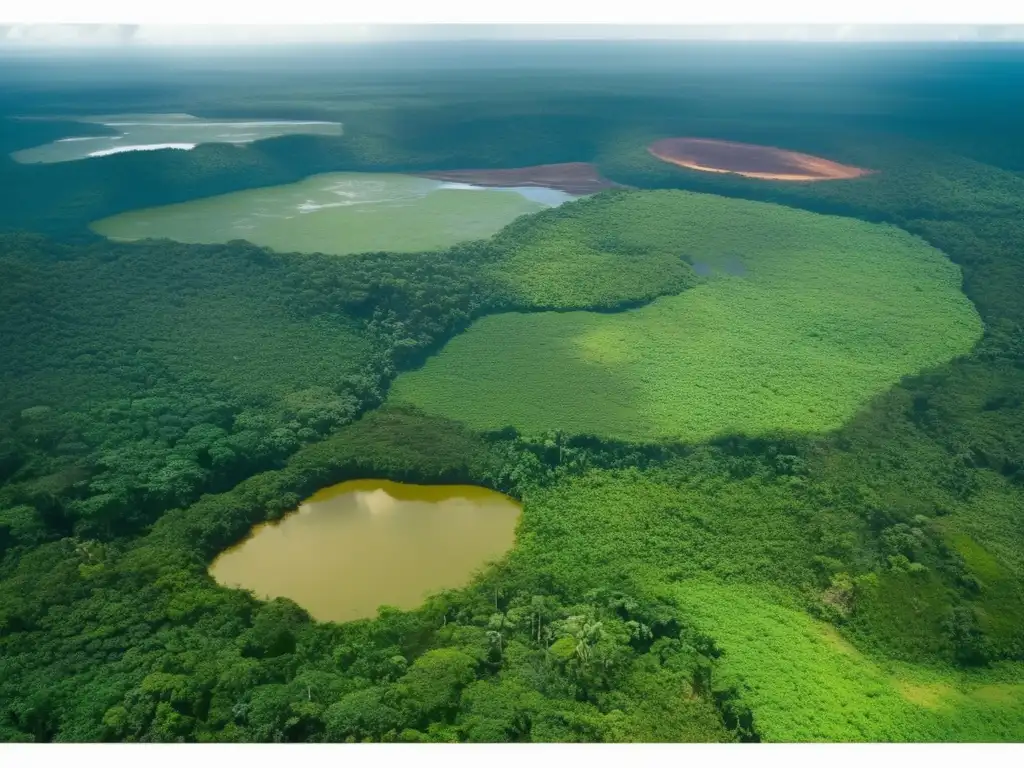 Impacto ambiental de la minería en la Amazonía: contraste entre exuberante selva y devastación minera