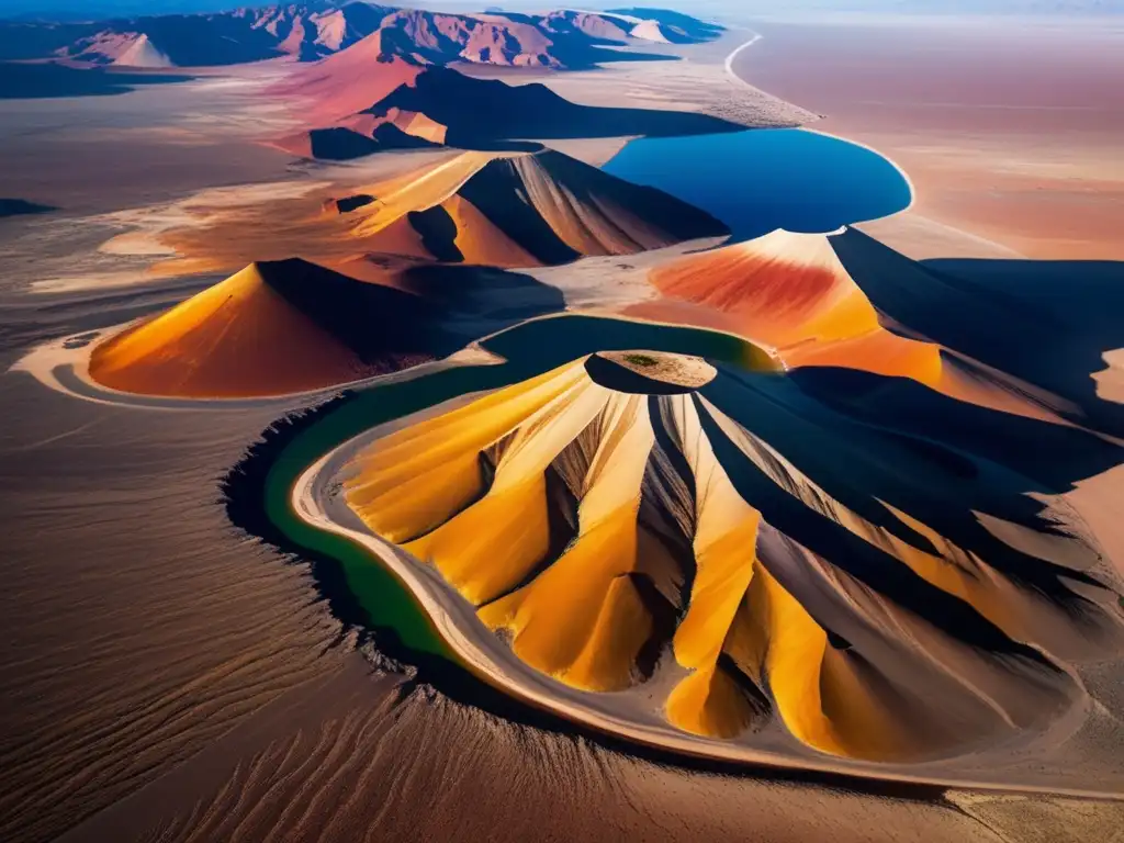 Paisaje árido del Desierto de Atacama en Chile, resaltando su belleza mineral y la importancia de la legislación minera sostenible