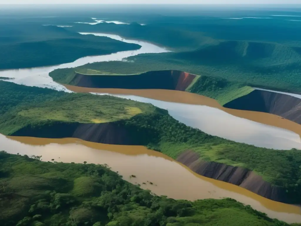 Impacto ambiental de la minería ilegal en la Amazonía: devastadora imagen en 8k muestra la destrucción de la selva y ríos contaminados