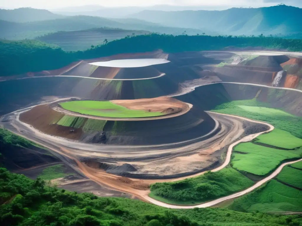 Impacto de la colonización en la minería sostenible en América: paisaje devastado y comunidades indígenas desplazadas