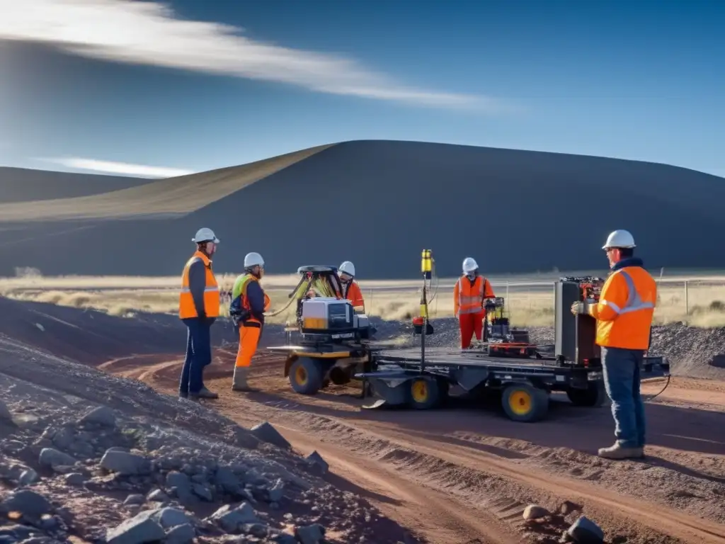 Equipo de interpretación geofísica en minería sostenible