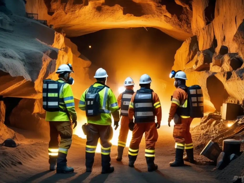 Equipo de respuesta a emergencias mineras en acción - Protocolos de emergencia minera