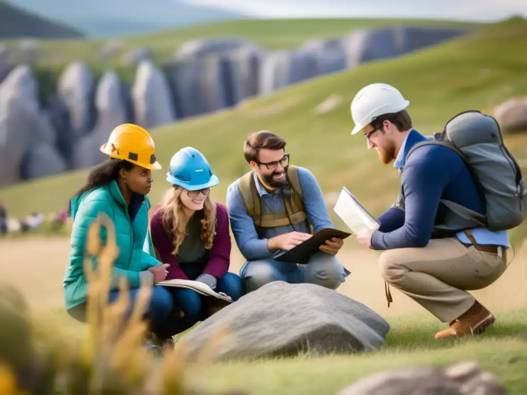 Estudiantes de geología en curso de geología sostenible