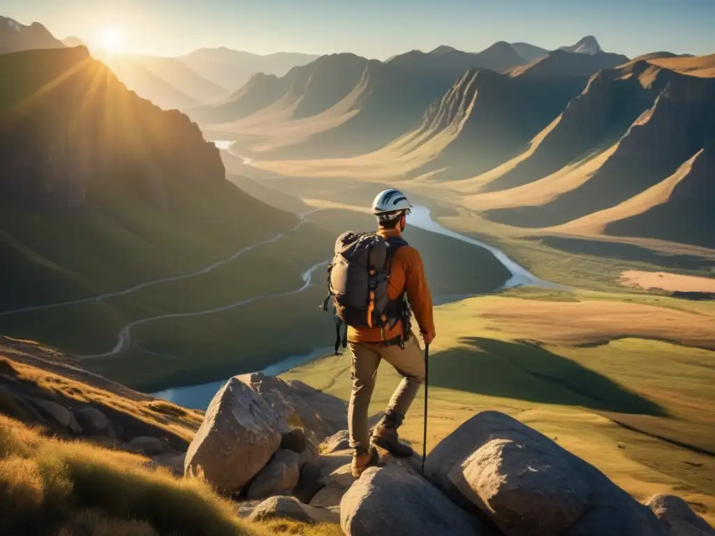 Importancia de la geología en la conservación - Geólogo explorando paisaje remoto y rocoso