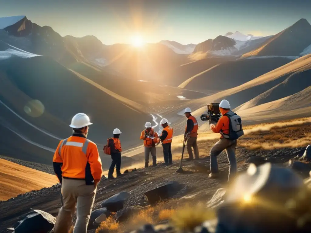 Geólogos innovadores exploran terreno remoto Herramientas innovadoras para exploración minera en terreno remoto