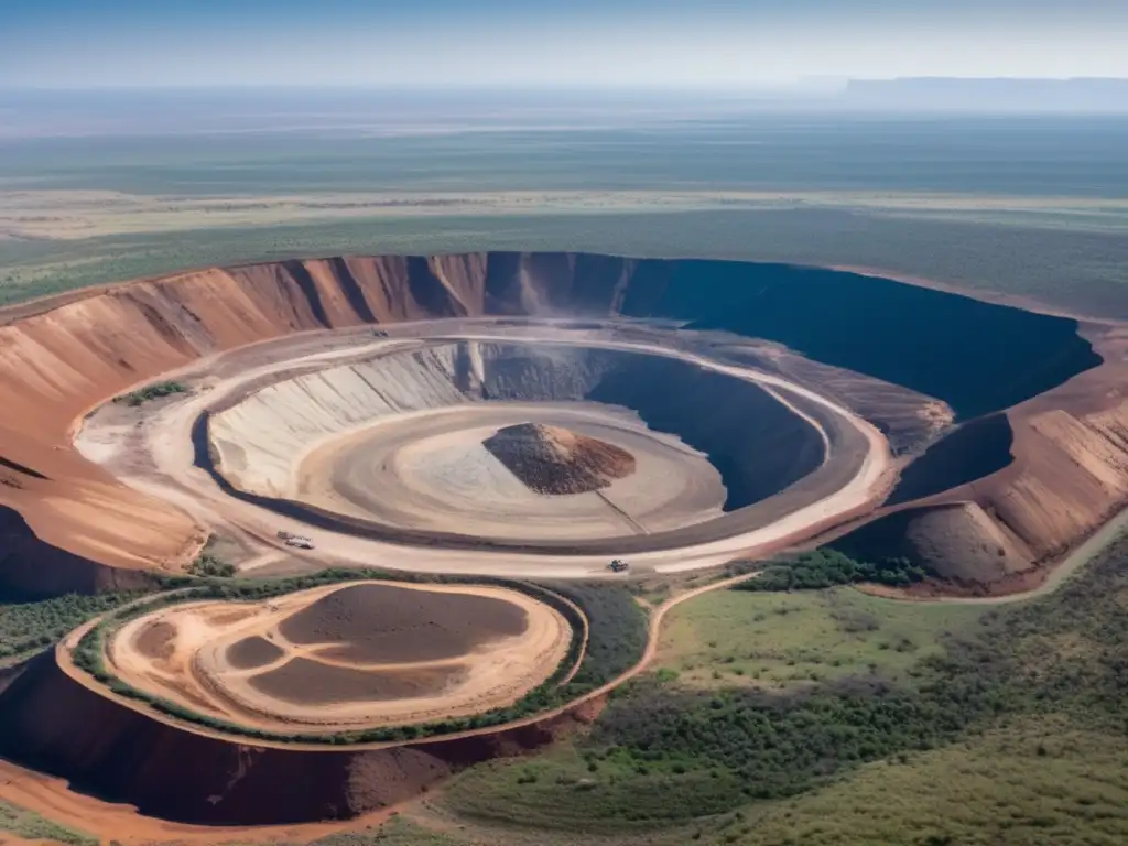 Técnicas sostenibles en extracción de diamantes: paisaje minero en Kimberley, Sudáfrica