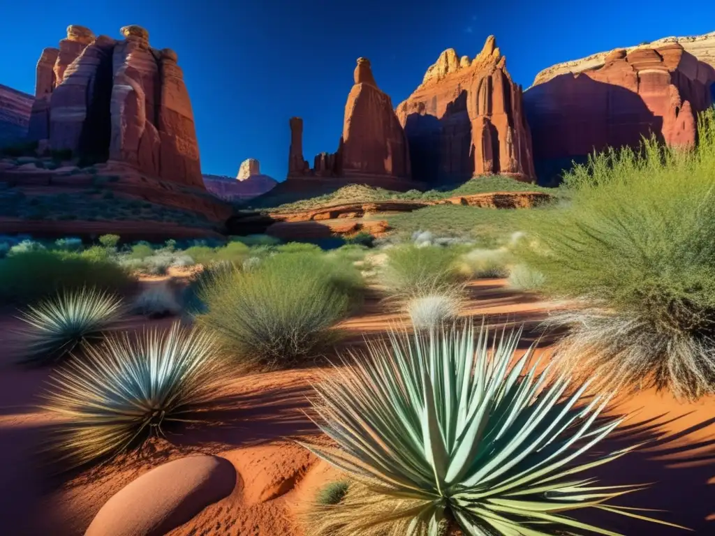 Paisaje desértico con formaciones rocosas, destacando la importancia de la geología en la conservación