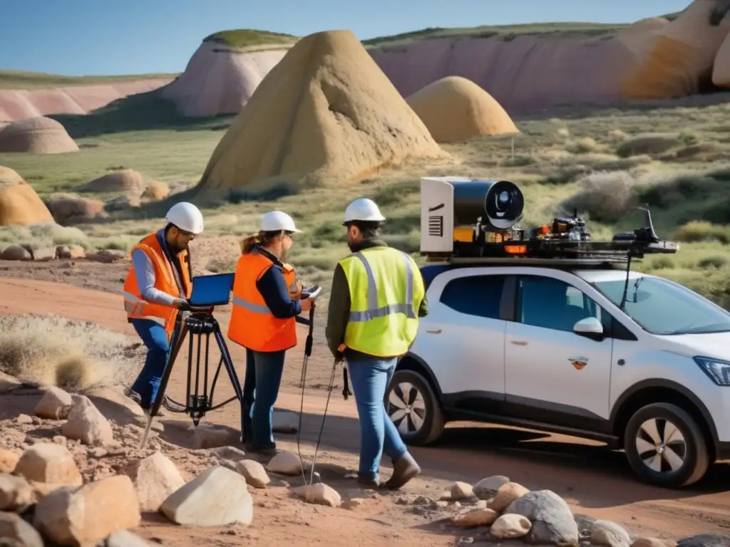 Equipo de geólogos realiza mapeo geológico para planificación urbana