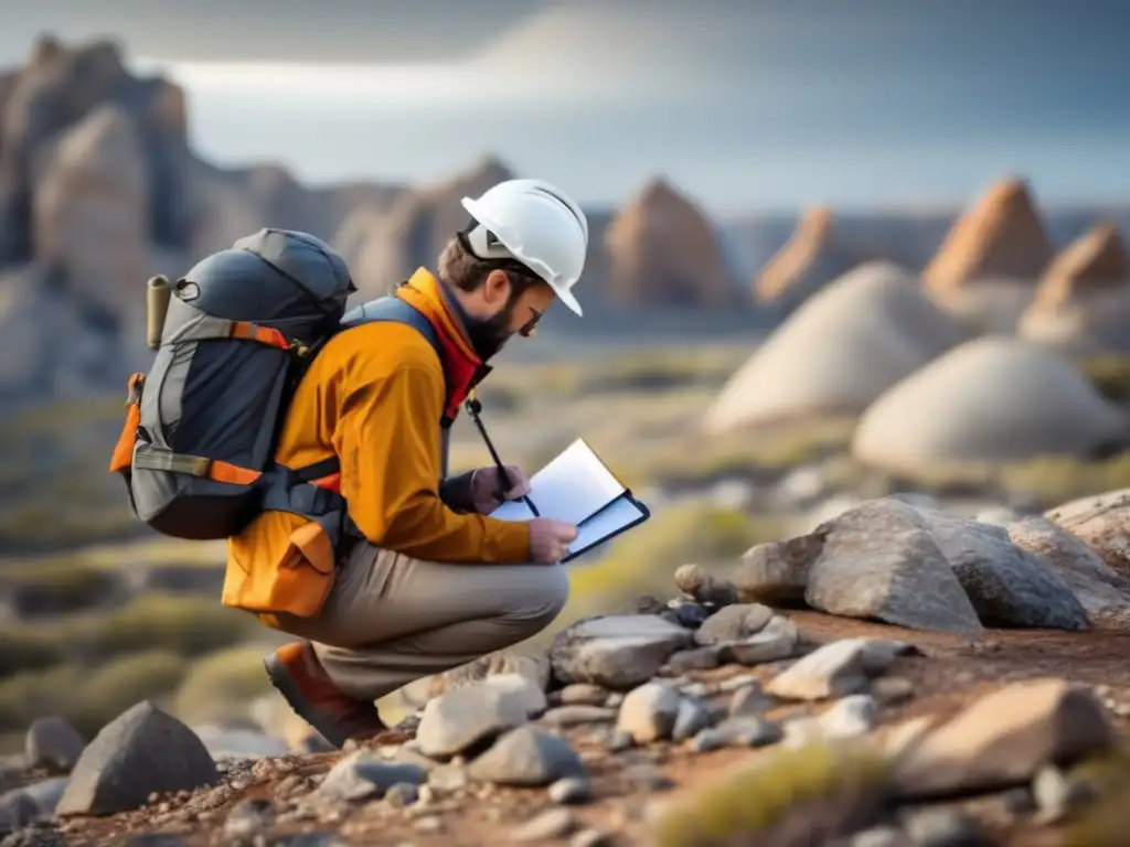 Geólogo en campo, mapeo geológico, recursos y beneficios