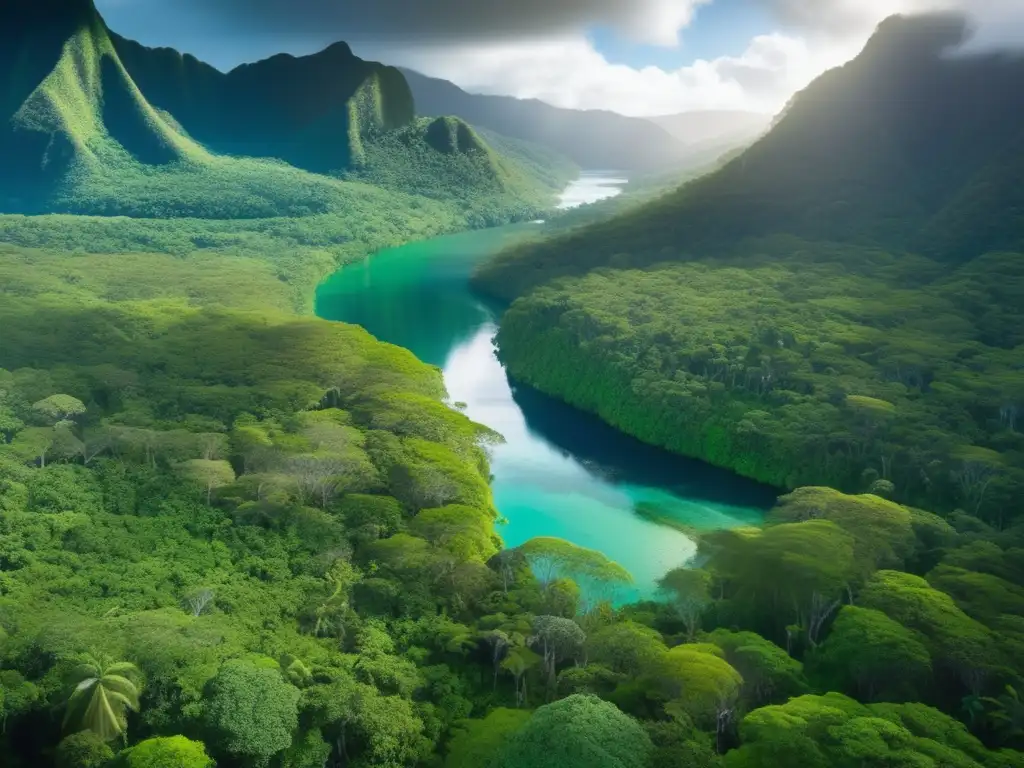 Paisaje de selva en Nueva Caledonia: técnicas sostenibles de minería de níquel y biodiversidad