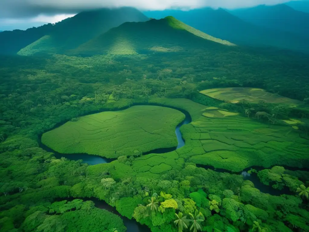 Paisaje de selva exuberante en América Central: Minería sostenible en América Central