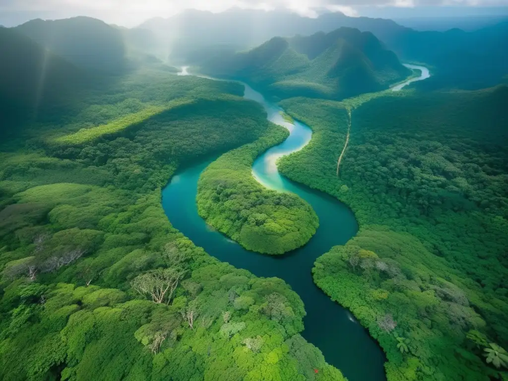 Exuberante selva tropical, destacando la importancia de la participación indígena en la conservación