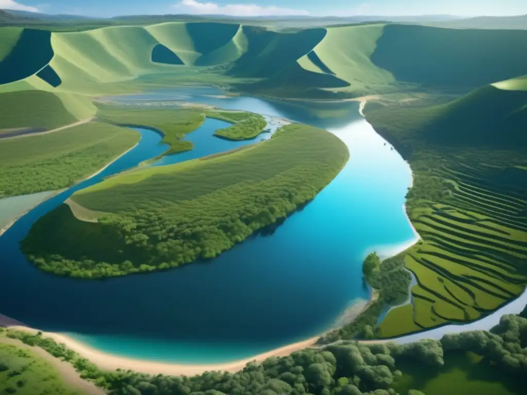 Paisaje minero sostenible y vibrante Minería sostenible: paisaje vibrante con tecnología y prácticas responsables