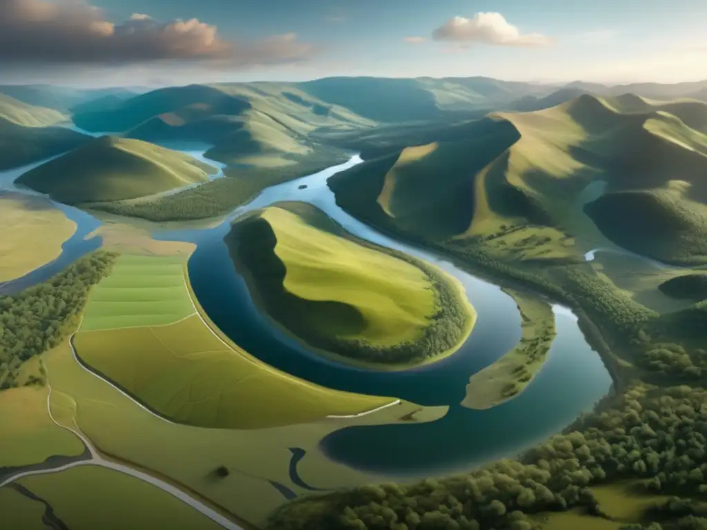 Mapeo geológico avanzado sostenible en una imagen panorámica de naturaleza serena, con geólogos recolectando datos y tecnología ecoamigable