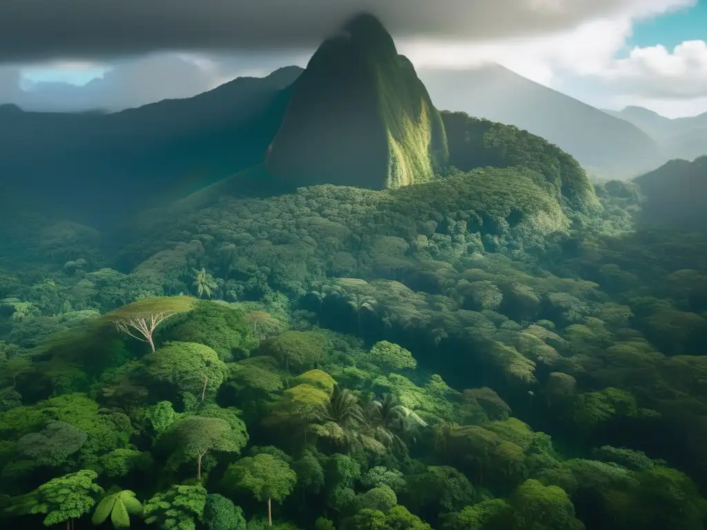 Impacto ambiental de la minería en América Latina: Vista aérea impresionante de una exuberante selva tropical en América Latina