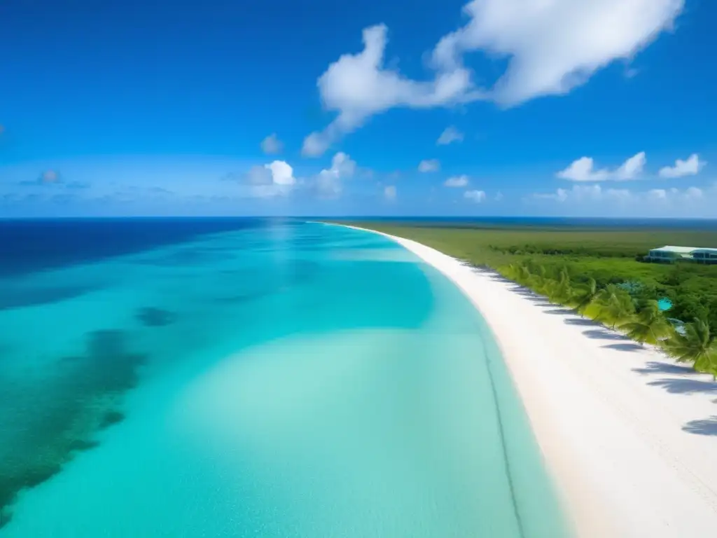 Futuro sostenible de minería en Islas Caimán, paisaje idílico