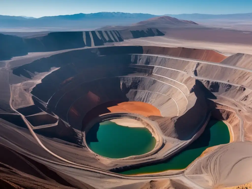 Vistas impresionantes de la mina de cobre Chuquicamata en Chile