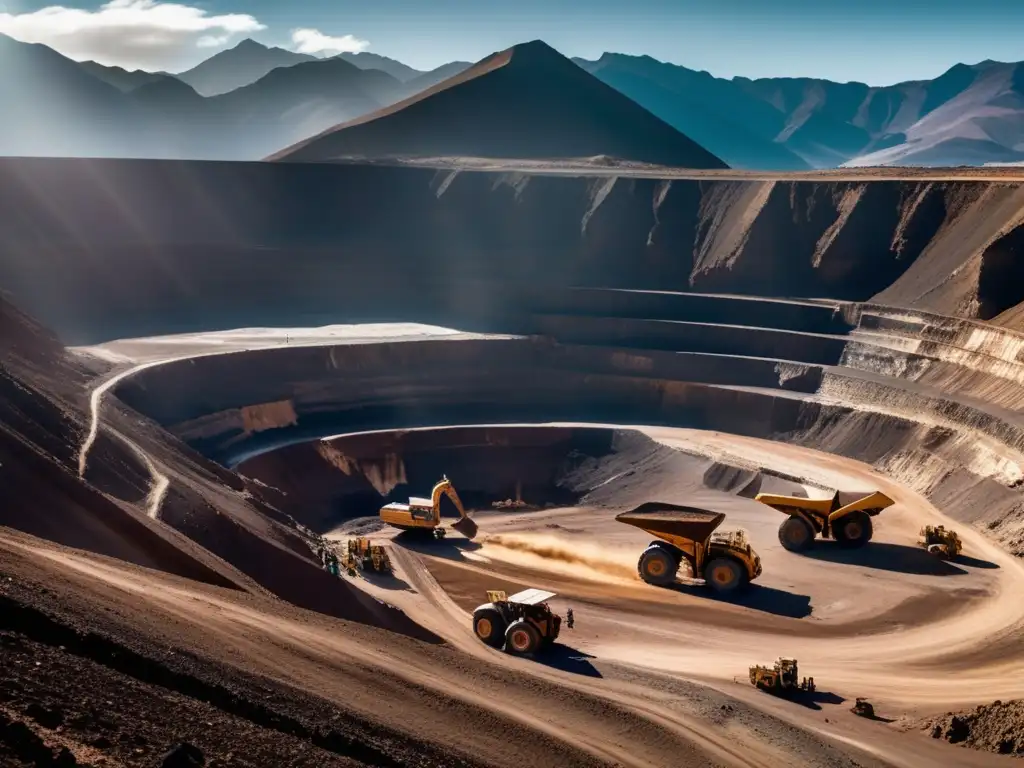 Mineria en los Andes: Operaciones y trabajadores en un paisaje impresionante