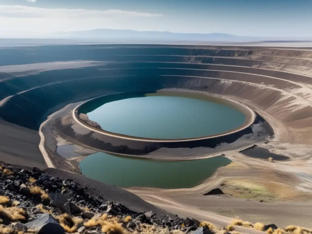 Restauración ecosistemas mineros sostenibles en paisaje impactante