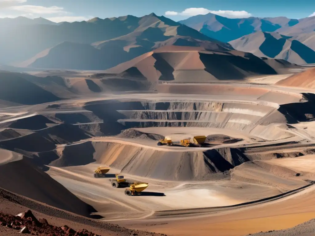 Vista panorámica del sitio minero en los Andes - Gestión sostenible de recursos mineros en América