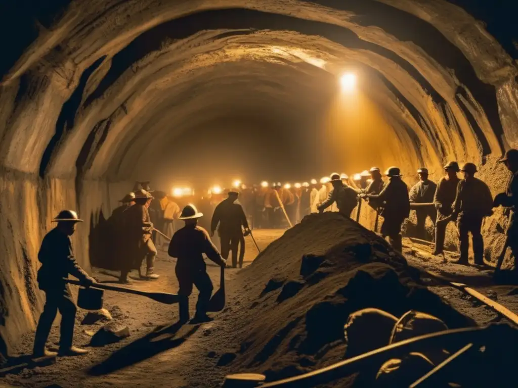 Impacto ambiental de la minería industrial en una mina de carbón durante la Primera Revolución Industrial