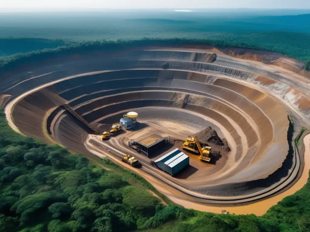 Impacto ambiental de la minería en América: mina a cielo abierto en la selva amazónica