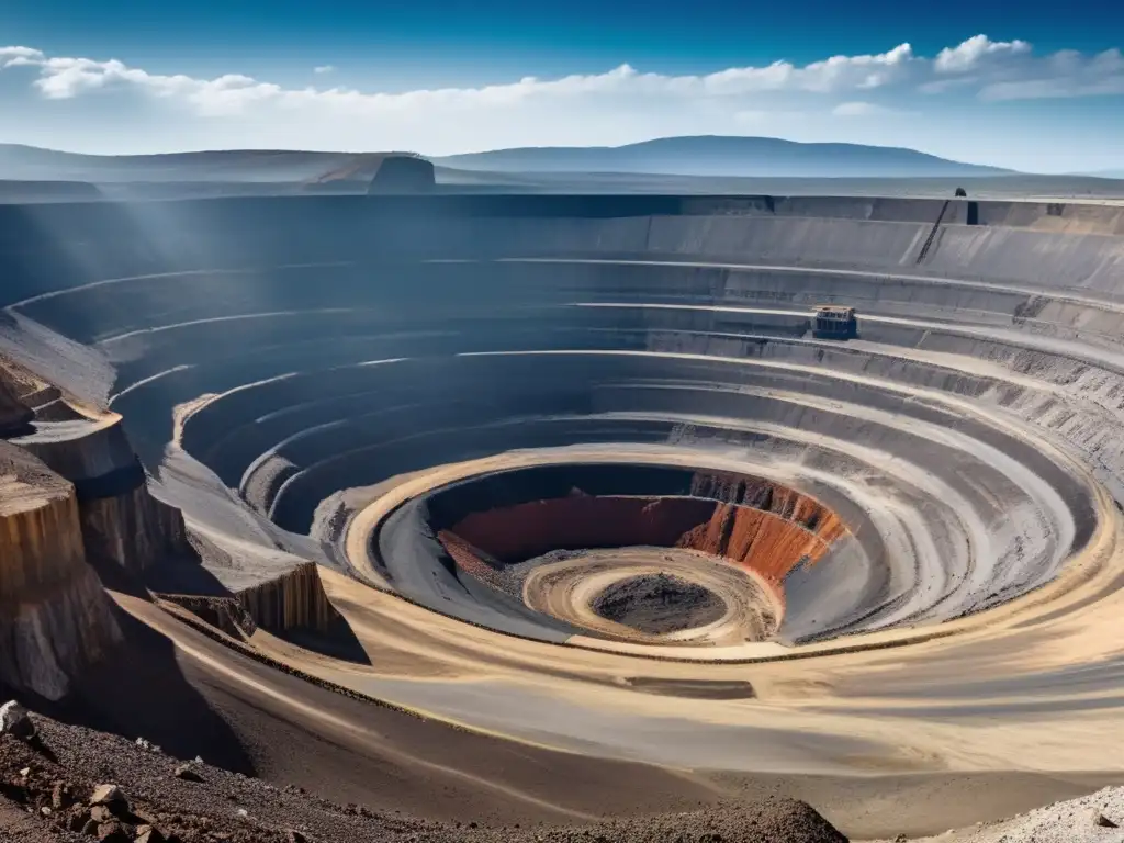 Impacto ambiental de la minería sostenible en imagen de devastación minera