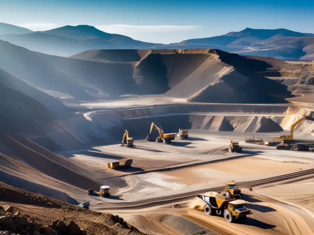 Fotografía de alta resolución de una mina en España, mostrando su impacto y las regulaciones mineras sostenibles