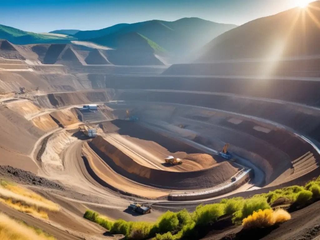 Vista panorámica de una mina en las montañas - Tendencias sostenibles en minería