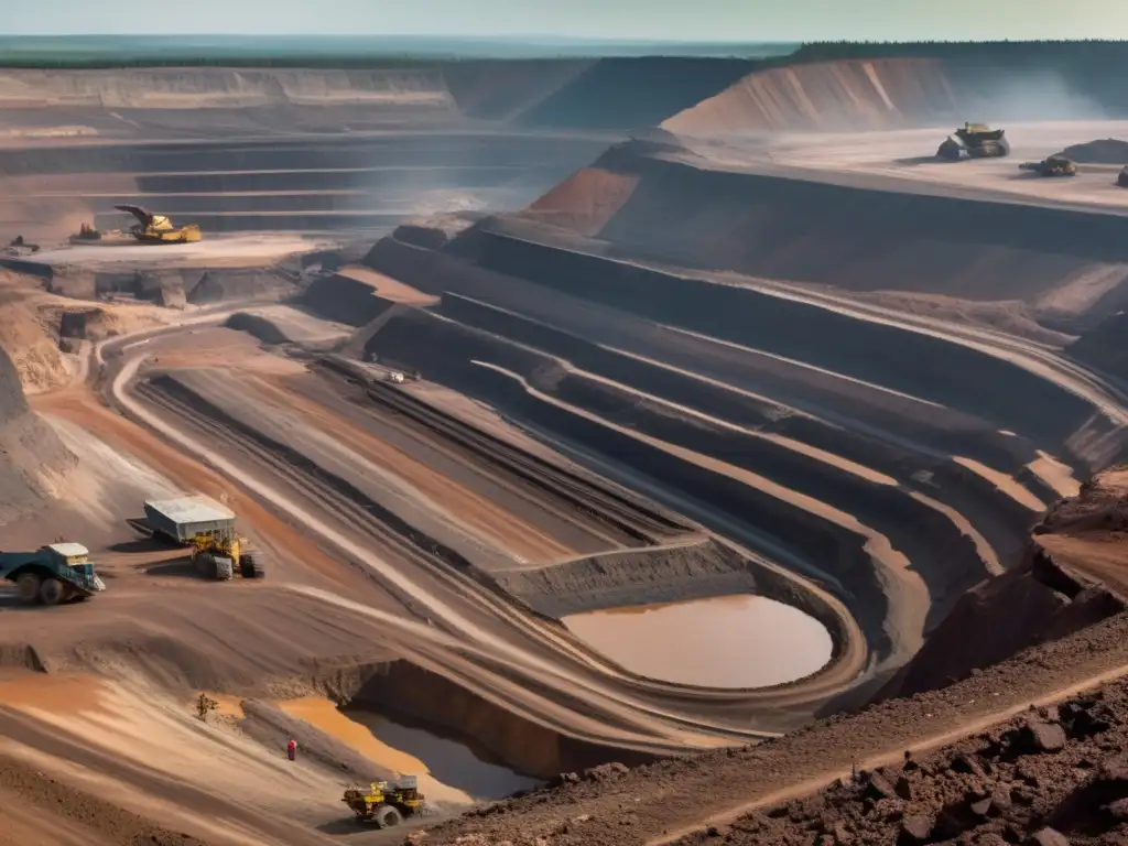 Impacto ambiental de la extracción de minerales en paisaje natural - Importancia minerales economía verde