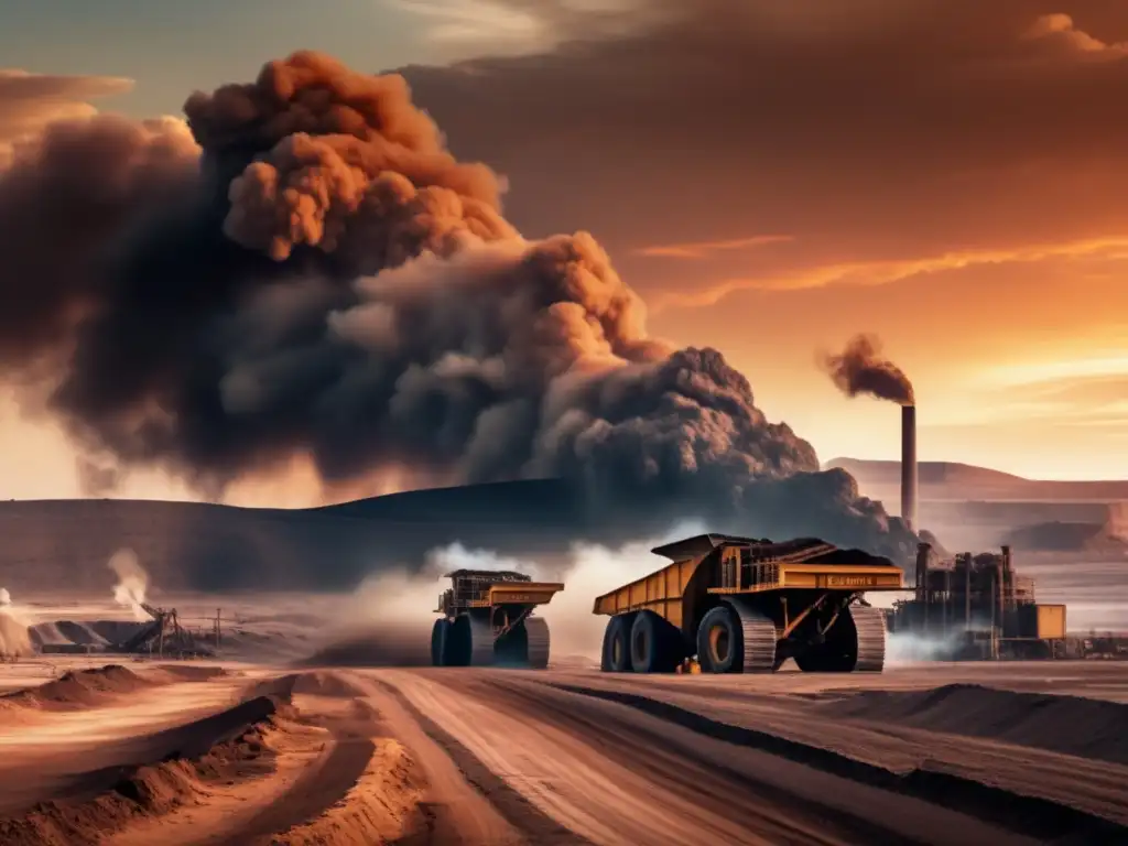 Desoladora mina a cielo abierto, daño ambiental y falta de conciencia en la industria minera