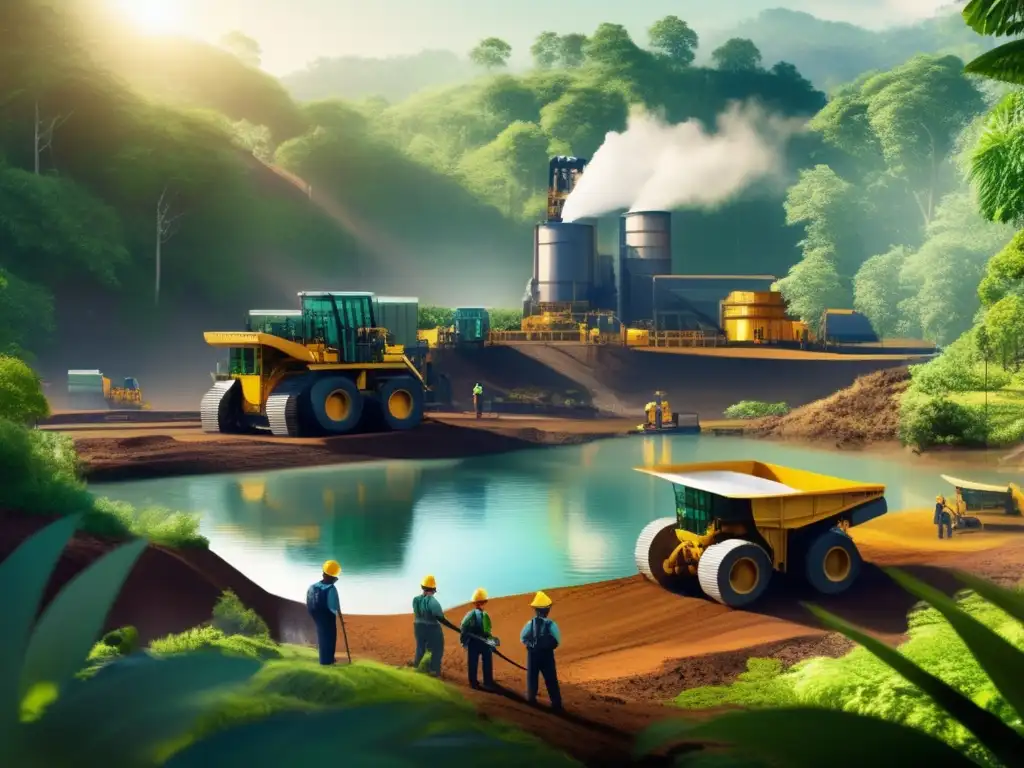 Minería sostenible en armonía natural Herramientas sostenibles para exploración minera en acción