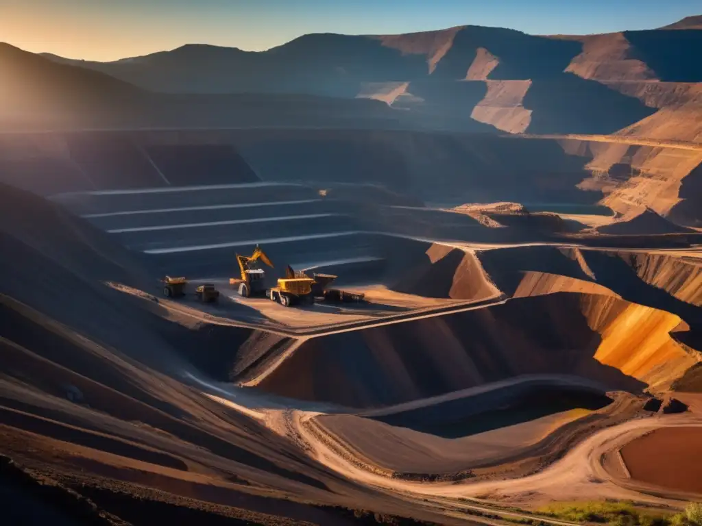 Innovaciones en minería sostenible, paisaje minero impresionante