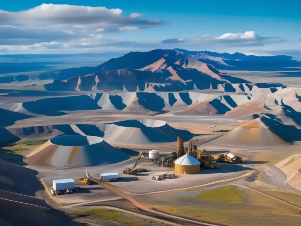 Herramientas modernas exploración minera en paisaje montañoso