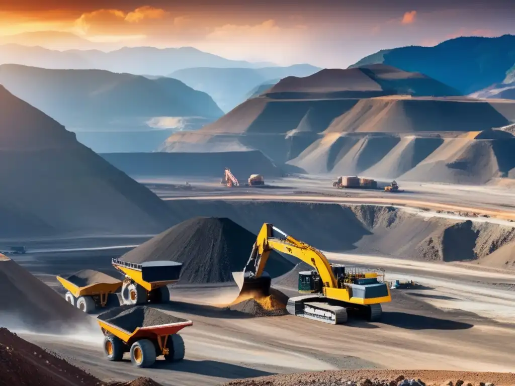 Vista panorámica de una mina en paisaje montañoso: valoración de proyectos mineros técnicas sostenibles