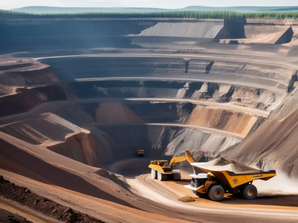 Impacto ambiental de la minería sostenible en paisaje remoto