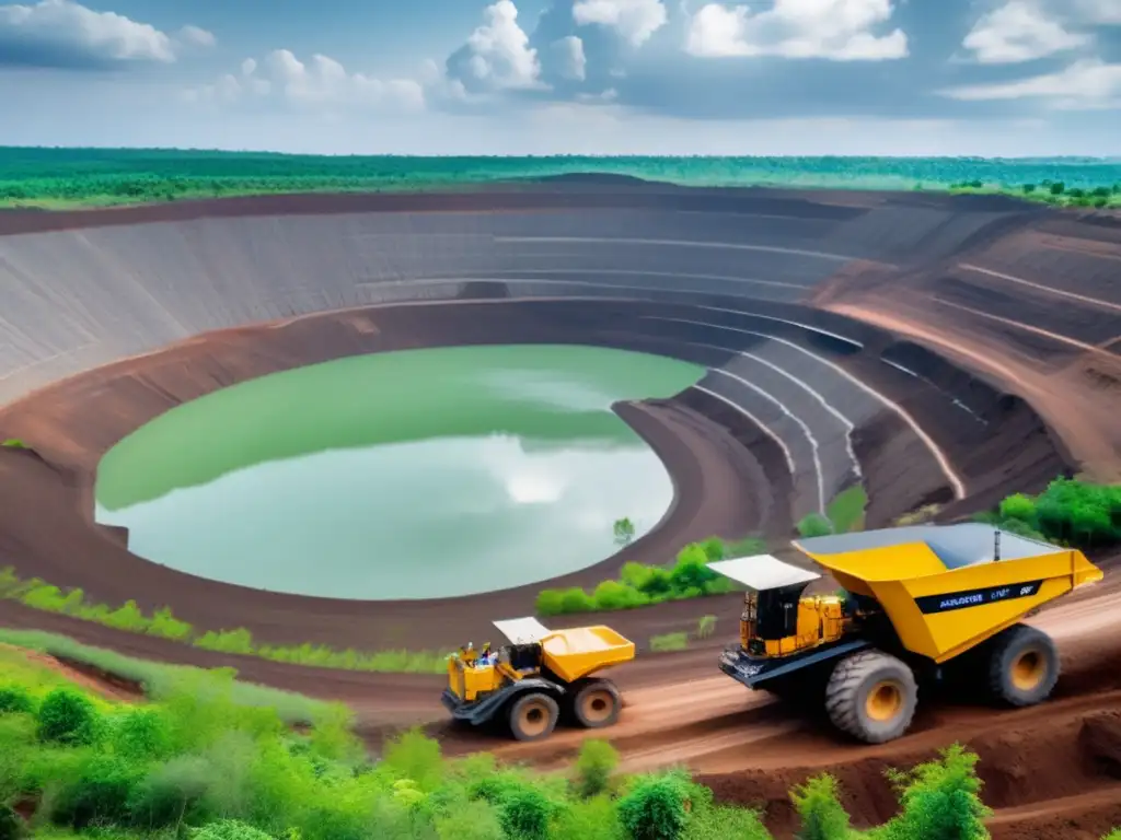 Tecnología minera eco-amigable y sostenible Tecnología moderna para conservación ambiental minera
