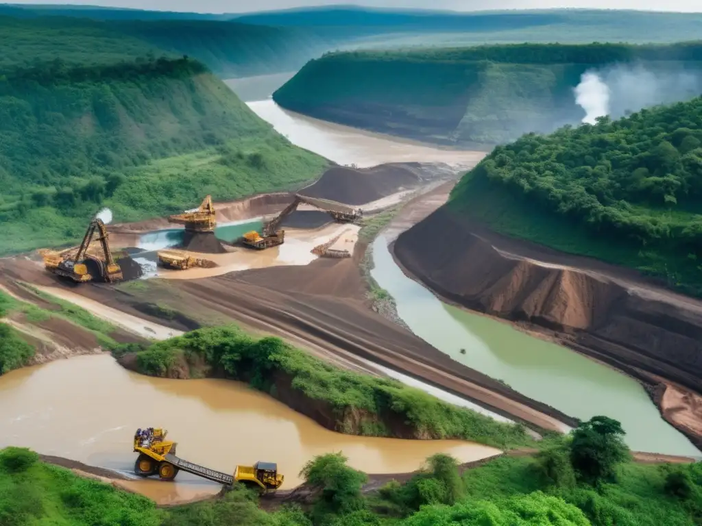 Técnicas sostenibles de minería en un entorno natural equilibrado