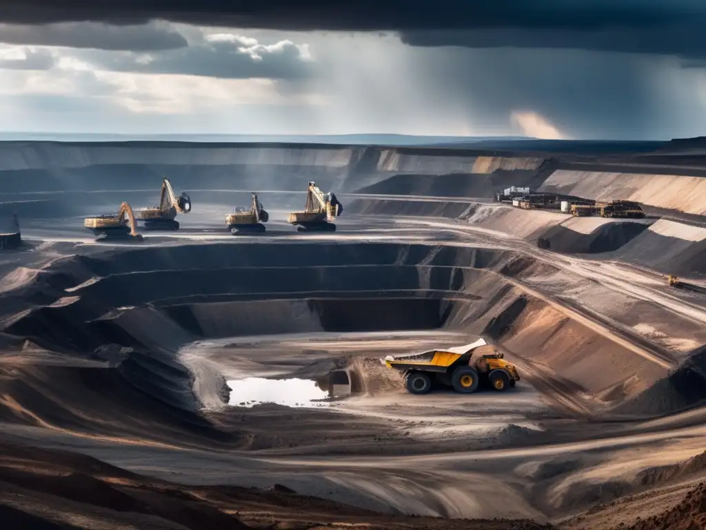 Imagen de una mina rodeada por efectos del cambio climático, resalta la necesidad de técnicas de gestión sostenible