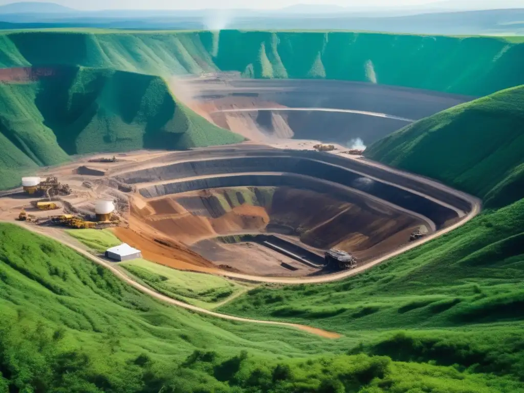 Mineria y reasentamiento en un paisaje contrastante (110 caracteres)