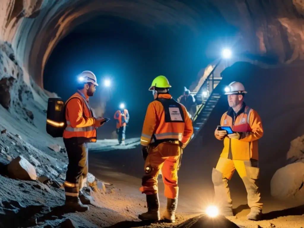 Tecnología wearable seguridad minera en acción