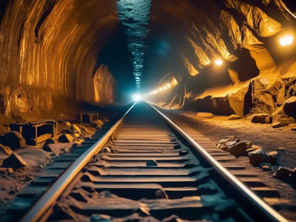 Mineros en túnel subterráneo: Pérdida de audición en minería subterránea